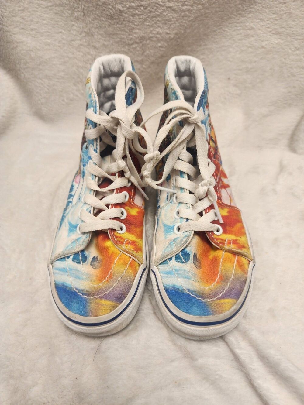 Custom Vans Sk8-Hi One Piece Anime Shoes Hand Painted Sneakers Women 5 - Picture 2 of 9
